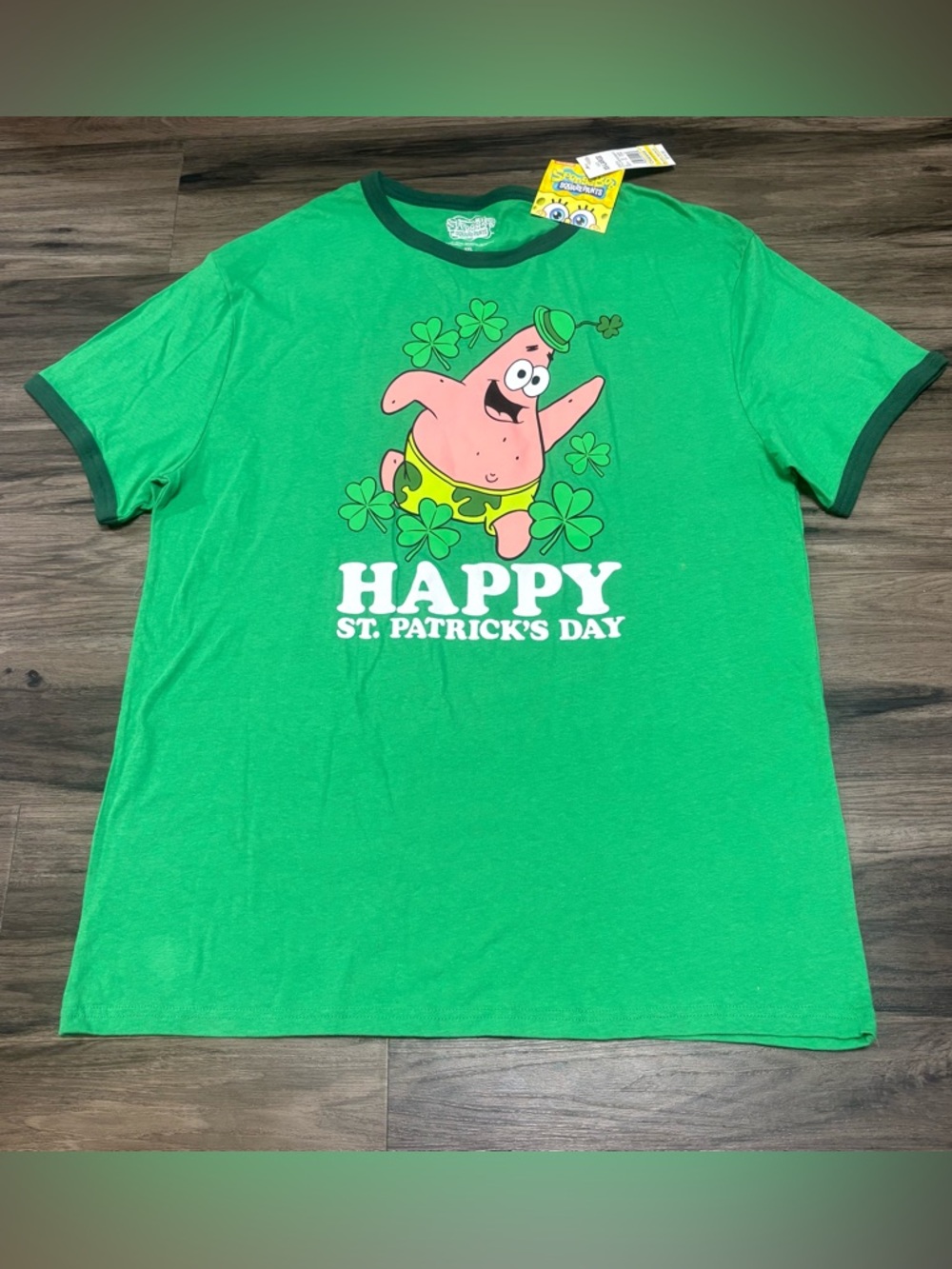 SpongeBob Squarepants Green Patrick Star St. Patrick's Day Tee
